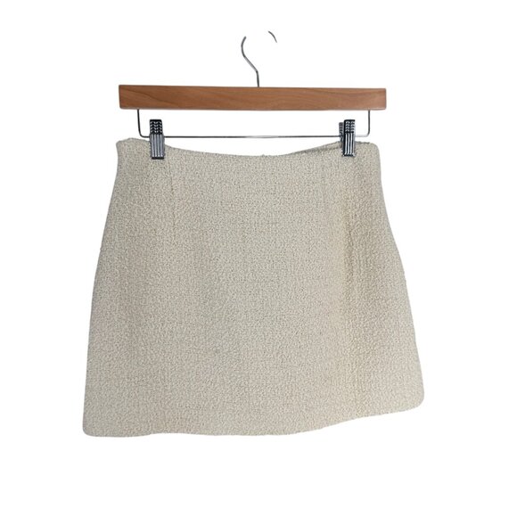 Tuckernuck NEW Cream Tweed Scarlet Retro Button Mini Skirt Size S - Picture 5 of 6